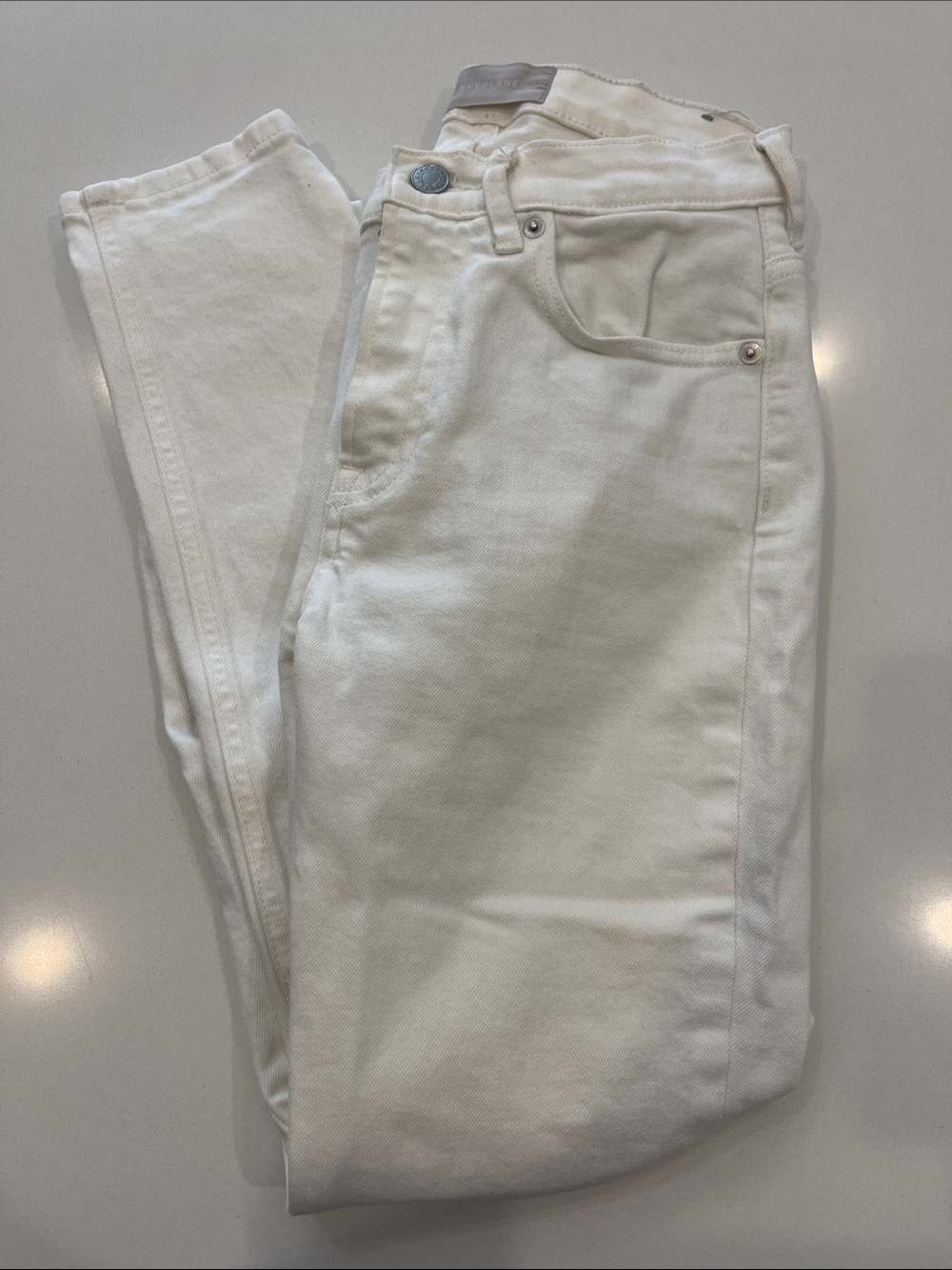 Everlane size 27 white ankle jeans